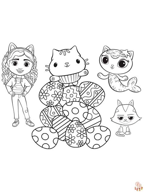 Gabby Dollhouse Coloring Pages Free & Easy for Kids