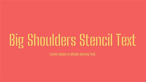 Big Shoulders Stencil Text Font Family : Download Free for Desktop & Webfont