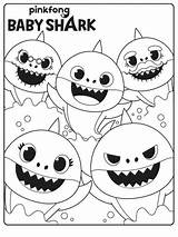 Pinkfong Riding Baby Shark Coloring Page  Free Printable sketch template