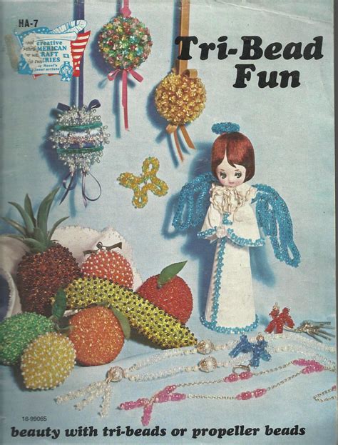 Vintage Craft Book Tri-Bead Fun:Beauty with Tri-beads or Propeller ...