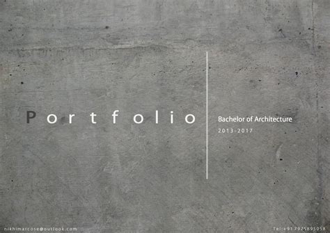 Architecture Portfolio Cover – Sketsa