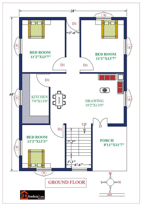 28X40 Modern House Design - DK Home DesignX