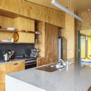 Contrasting plywood on walls, cabinets and… | Trends