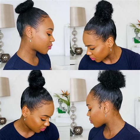 5 Ways To Rock Your High Bun On Natural Hair | Natural hair bun styles, High bun hairstyles ...