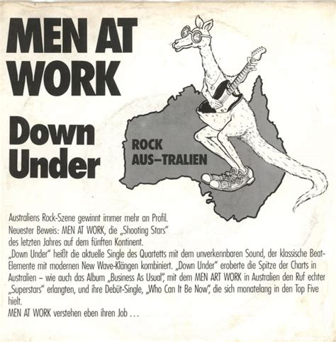 Men At Work – Down Under (1982, Vinyl) - Discogs