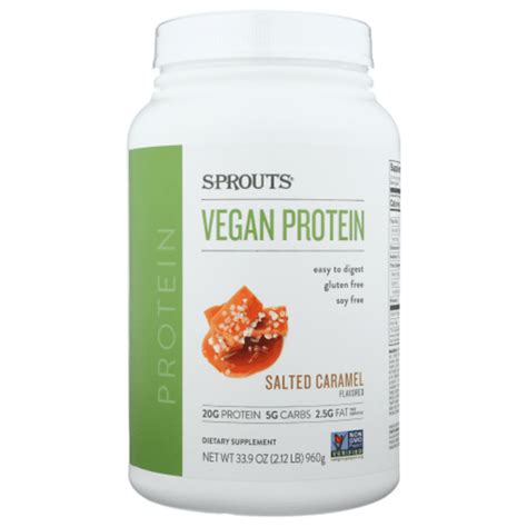 Sprouts Salted Caramel Flavored Vegan Protein (33.9 oz) - Instacart