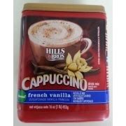 Hills Bros Drink Mix, Cappuccino, Decaf, French Vanilla: Calories, Nutrition Analysis & More ...