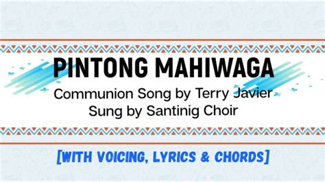 Pintong Mahiwaga with lyrics and chords by Terry Javier | Sung by ...