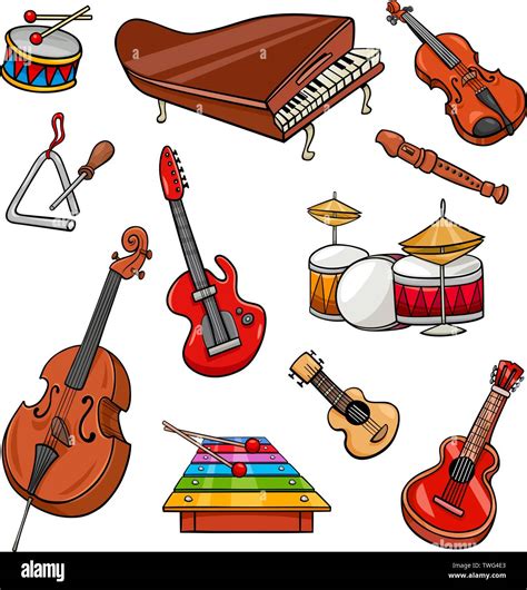 Music Instruments Cartoon Images : Instruments Cartoon Music Icon Illustration Cartoons Vector ...