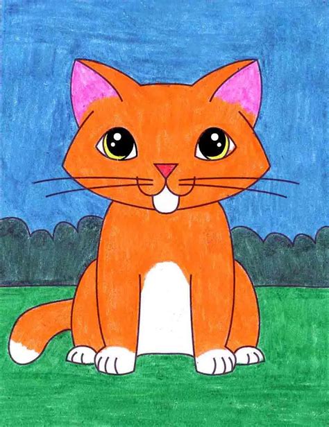Top more than 150 cat drawing images with colour super hot - seven.edu.vn