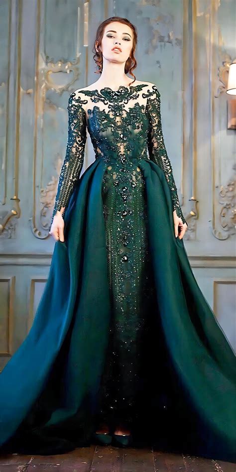 18 Green Wedding Dresses: Emerald, Sage & Light Green | Deer Pearl Flowers