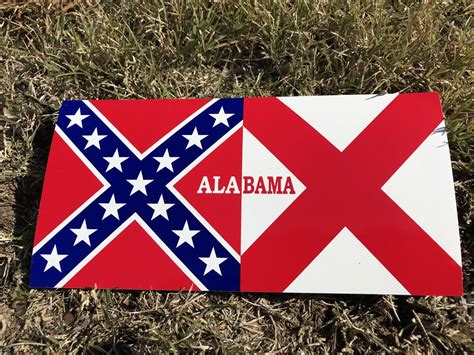 Alabama Rebel Flag Bumper Sticker