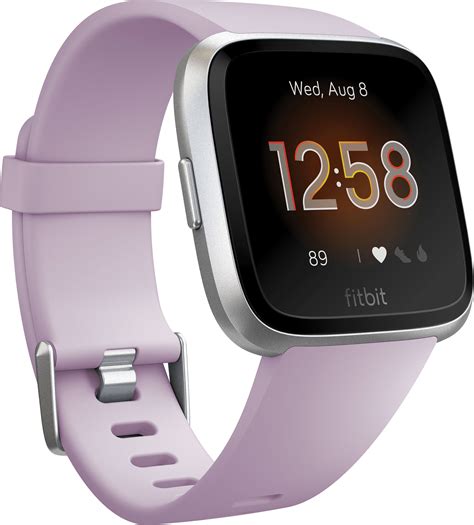 Fitbit Versa Lite Smartwatch with Small & Large Band - Lilac/Silver ...