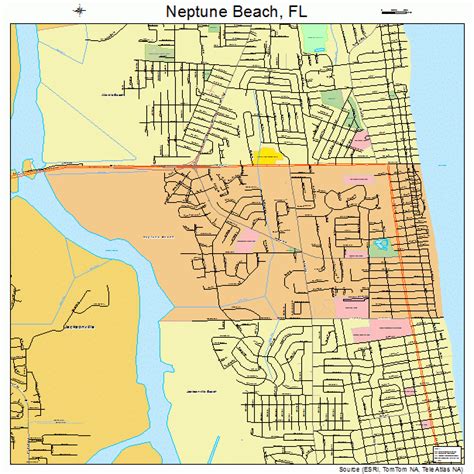 Neptune Beach Florida Street Map 1248100