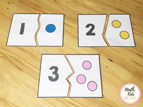 Preschool number puzzles for numbers 1 to 10 - Math, Kids and Chaos