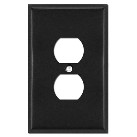 Oversized Outlet Cover - Black | Kyle Switch Plates