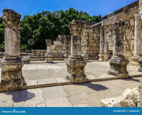 Ruins of Synagogue in Capernaum, Israel Stock Image - Image of historic, jesus: 68810601