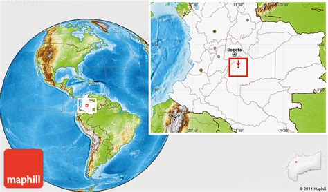 Physical Location Map of El Dorado, highlighted country