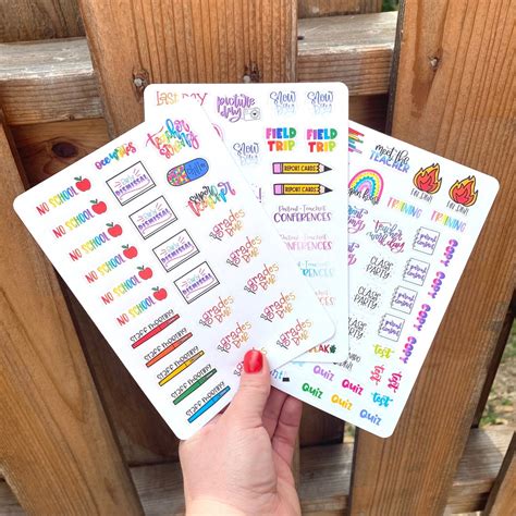 Teacher Planner Stickers Teacher Appreciation Gift - Etsy