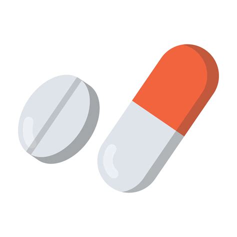 Simple flat pill and capsule design. Medicine tablet pill and capsule ...