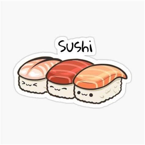 Cute sushi Sticker by animalcrossingX | Cute stickers, Kawaii stickers, Aesthetic stickers