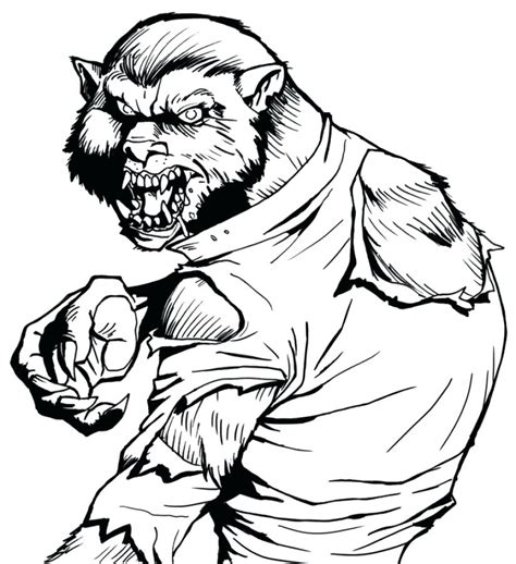 Werewolf Coloring Pages Printable at GetDrawings | Free download