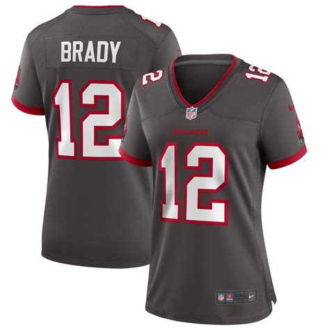 Tom Brady Tampa Bay Buccaneers Nike Women's Alternate Game Jersey - Pewter - Walmart.com ...