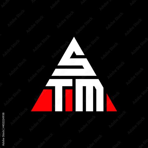 STM triangle letter logo design with triangle shape. STM triangle logo design monogram. STM ...