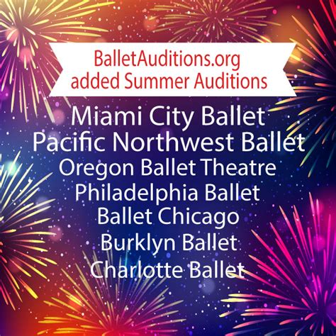 Ballet Auditions | Summer Companies Yearround Colleges