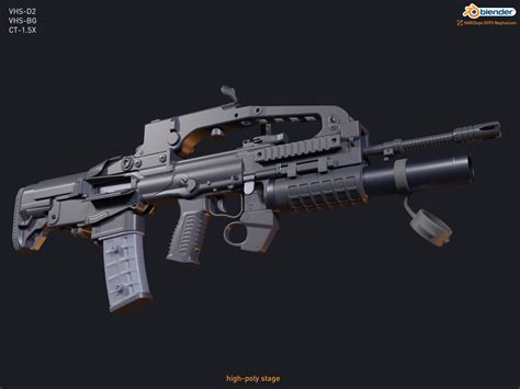 VHS-2 Assault rifle WIP - Works in Progress - Blender Artists Community