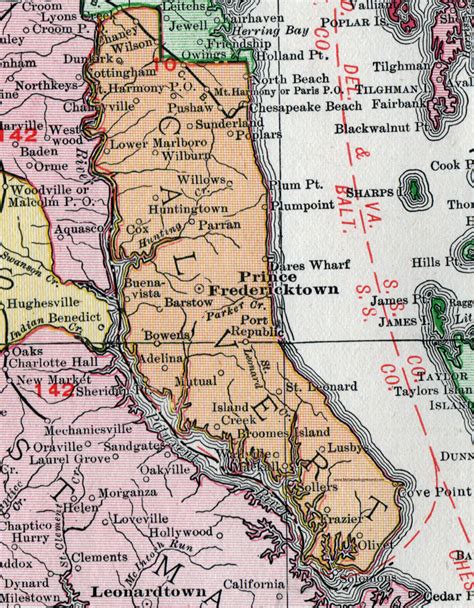 Map Of Calvert County | Cities And Towns Map