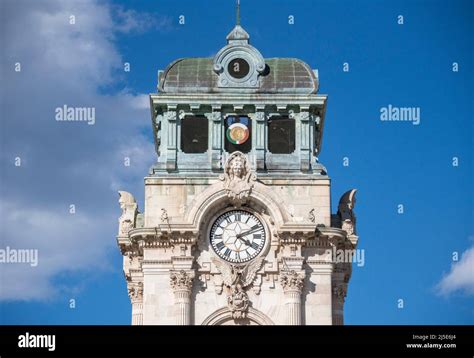 Monumental Clock Tower on Central Square. Aerial View of Pachuca ...