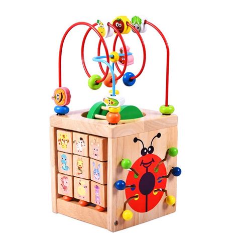 Kids Gift Bead Maze Activity Cube for 1 Year Old Around Circle ...