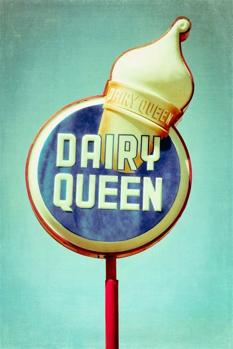 Dairy Queen neon sign editorial image. Image of vintage - 38877855