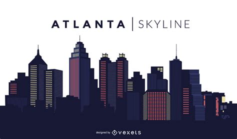 Atlanta City Skyline Vector at GetDrawings | Free download