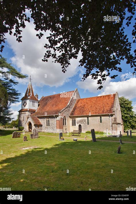 St Mary the Less Church, Chilbolton, Hampshire, England Stock Photo - Alamy