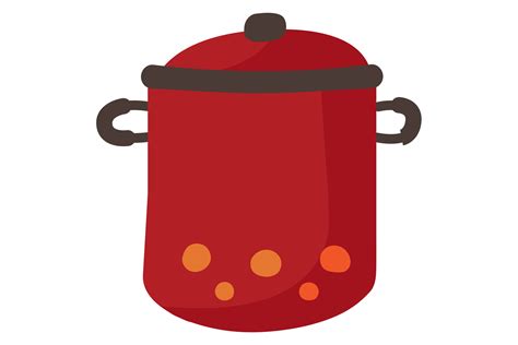 Cooking Pot Icon. Cartoon Crockery. Kitc Graphic by ladadikart · Creative Fabrica