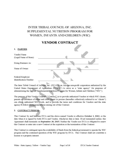 Vendor Contract Template - 2 Free Templates in PDF, Word, Excel Download