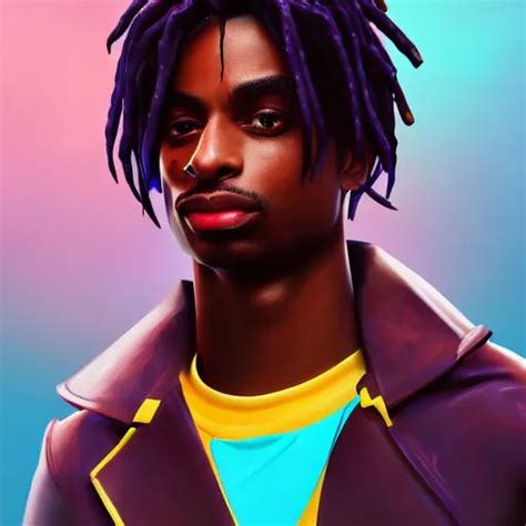 Playboy Carti as a fortnite skin, hyper realistic, | Stable Diffusion