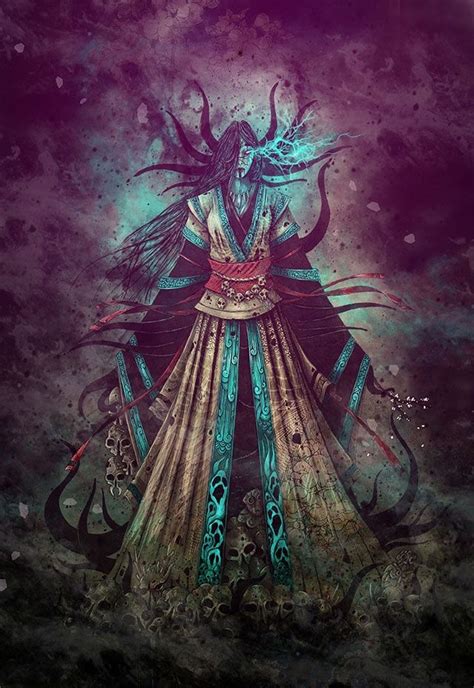 Izanami, reine du Yomi no kuni Dnd Characters, Fantasy Characters, Character Concept, Character ...