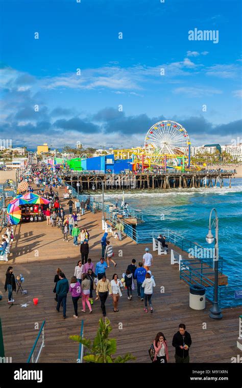 Santa monica pier los angeles santa monica pacific ocean water hi-res ...