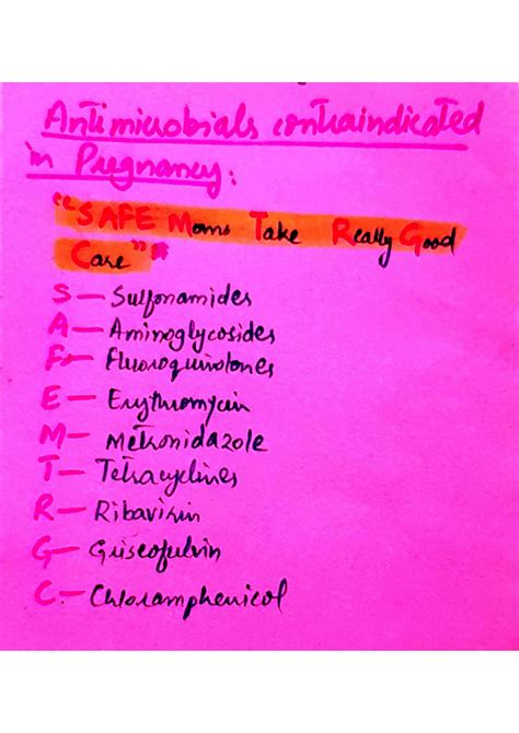 SOLUTION: Pharmacology chemo mnemonics - Studypool