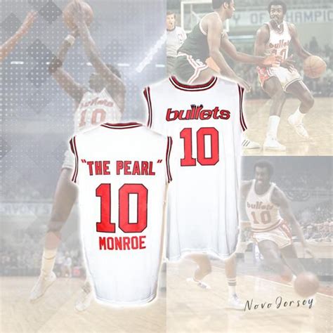 Earl Monroe #10 "The Pearl" Baltimore 1973 Basketball Jersey | Earl ...