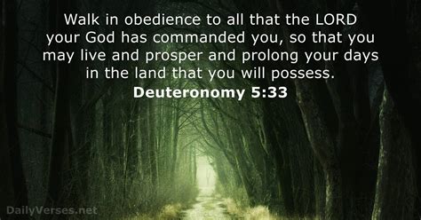 Deuteronomy 5:33 - Bible verse - DailyVerses.net