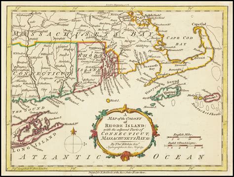 Colonial Map Of Rhode Island - Island Maps