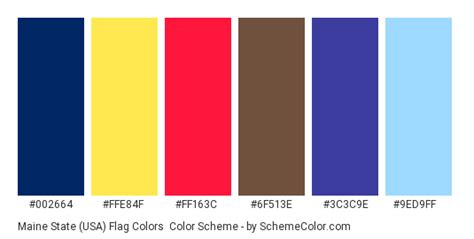 Maine State (USA) Flag Colors Color Scheme » Blue » SchemeColor.com