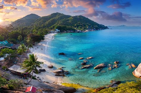 Silver Beach on Koh Samui island at sunset, Thailand. - The Travel Bible