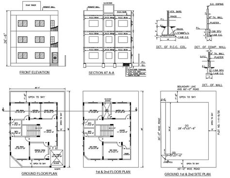 3 Storey House Design - Cadbull