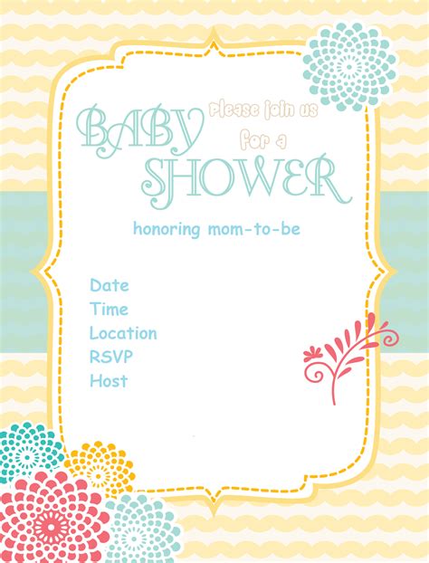 Free Printable Baby Shower Invitations – Baby Shower Ideas 4U