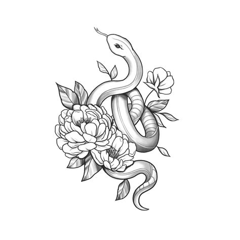 snake flower | Desenhos pequenos para tatuagem, Desenhos para tatuagem ...